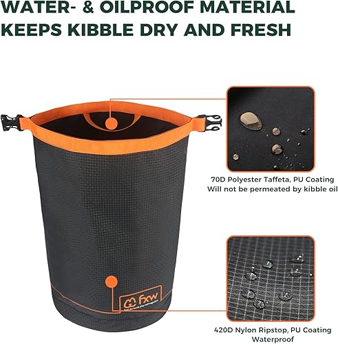 Miniatura 5 de Bolsa de viaje para comida de perros FXW, de gran capacidad para almacenamiento de croquetas de viaje, perfecta para viajes en RV, camping