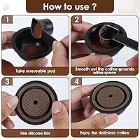 Vista 5 de 5 cápsulas de café reutilizables Vertuo, cápsulas de café recargables, compatibles con máquina de café Nespresso Vertuo, con 2 cápsulas de café