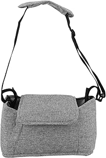 Borsa per pannolini, accessori per passeggini leggeri portatili facili da pulire, per passeggini per passeggini da(Linen gray bag (free shoulder strap))