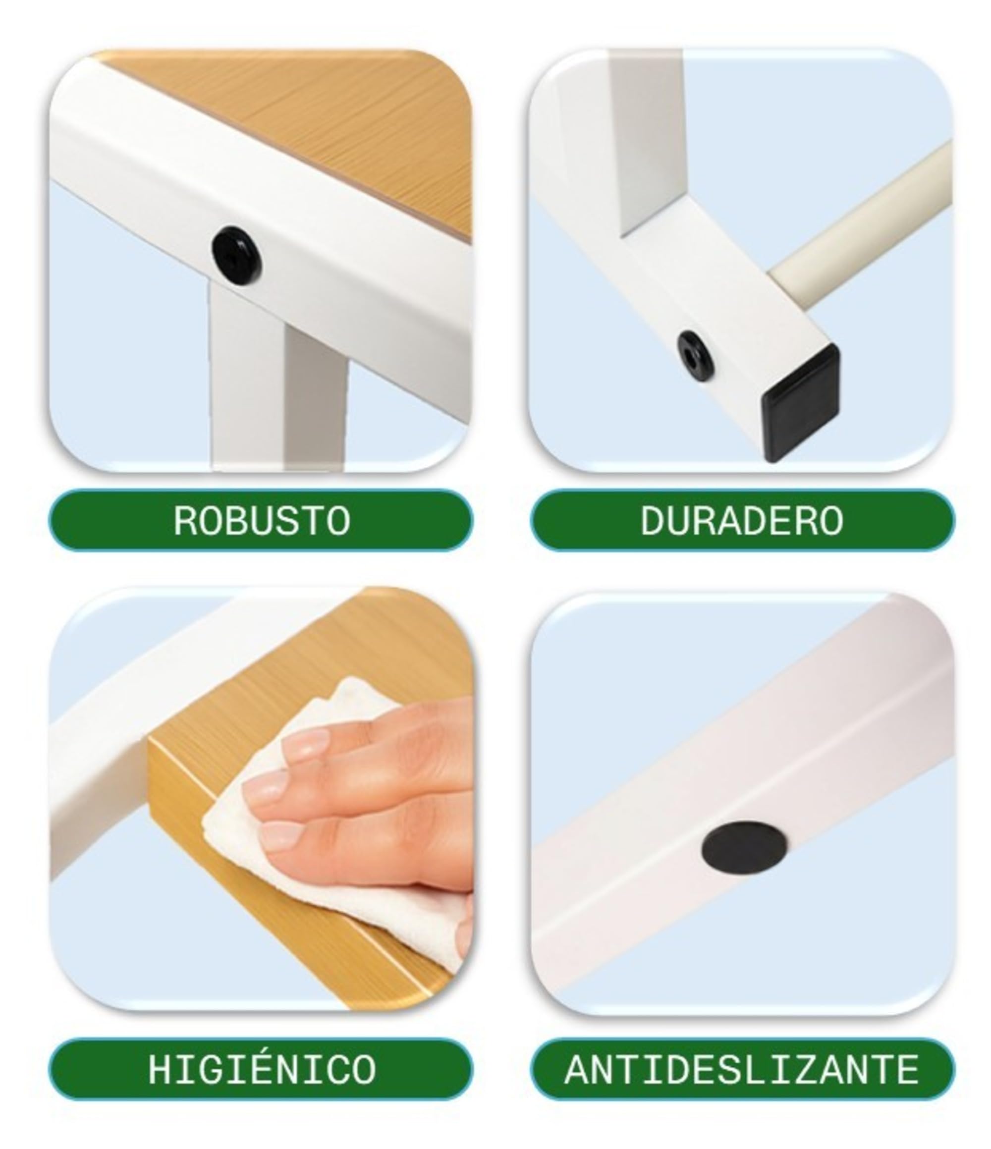 Soporte para Microondas de Encimera Metal Estante Multifuncional Blanco