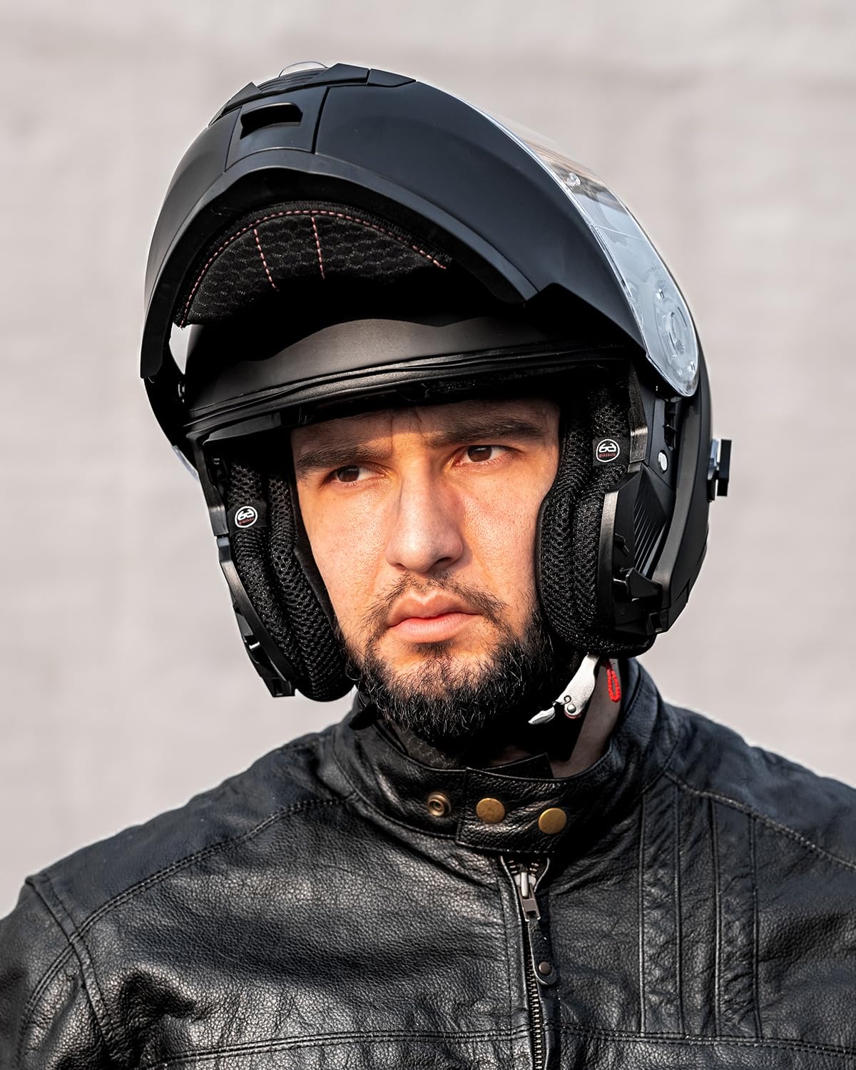 ILM Bluetooth Motorradhelm Klapphelm Modular Integralhelm Intercom für 2-3 Fahrer Doppelvisier mit Sturmhaube ECE22.06 Modell 159BT