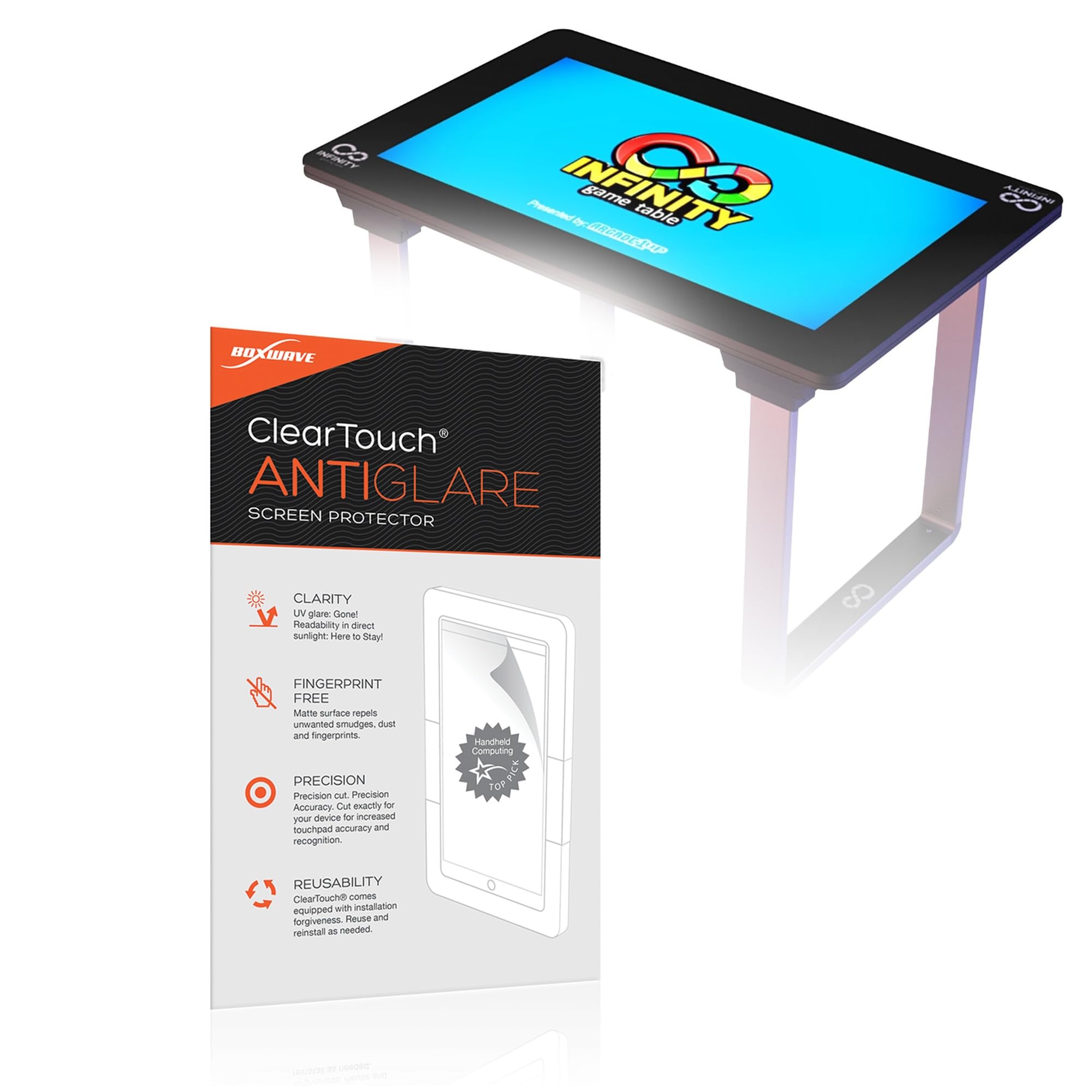 BoxWave Screen Protector Compatible with Arcade1Up Infinity Game Table (32 in) - ClearTouch Anti-Glare (2-Pack), Anti-Fingerprint Matte Film Skin
