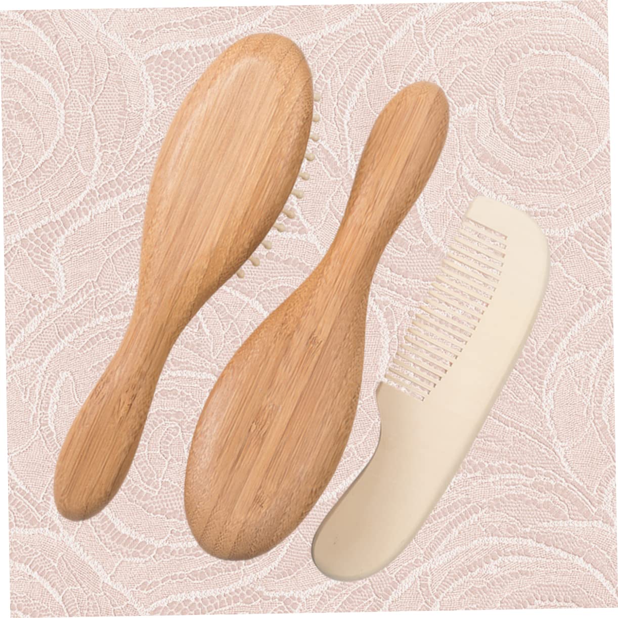 DOITOOL 6 Piezas regalo de registro para bebé equipo de bebé peine cepillo de pelo de bebe cepillo de ducha de bebé herramienta de limpieza para bebés cuidado cepillar cepillo de lana niño