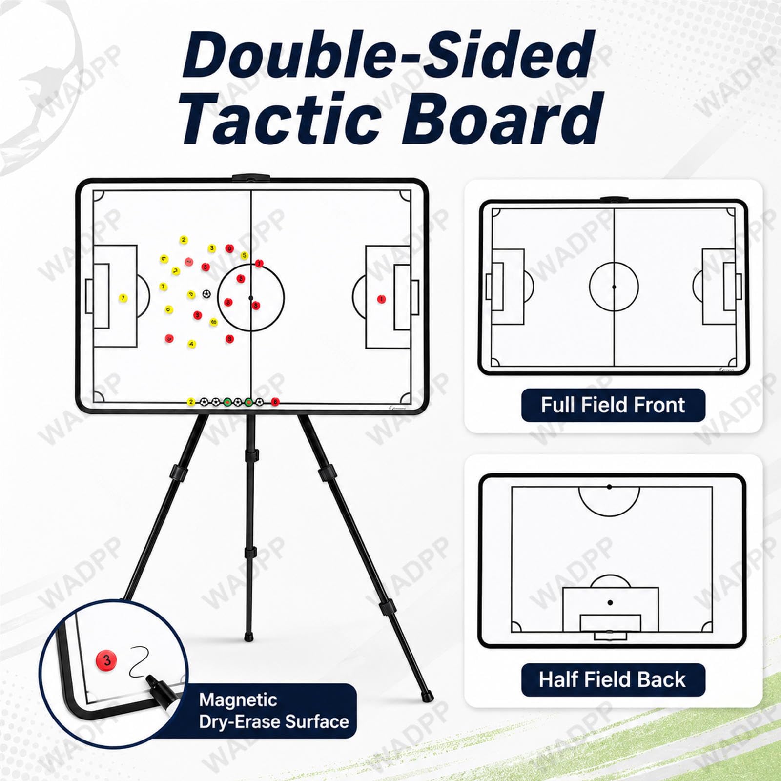 Pizarra táctica fútbol magnética borrable con trípode