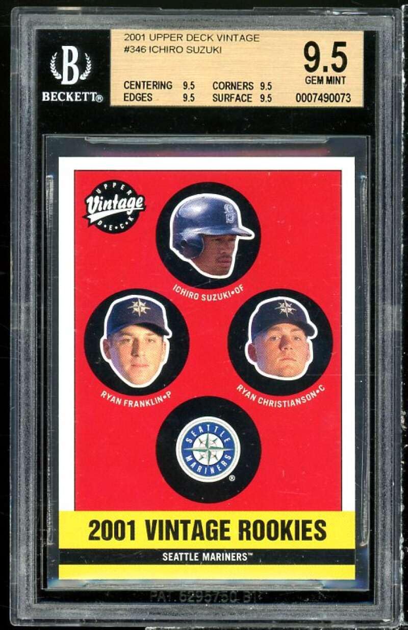 Amazon.com: Ichiro Suzuki Rookie Card 2001 Upper Deck Vintage #346