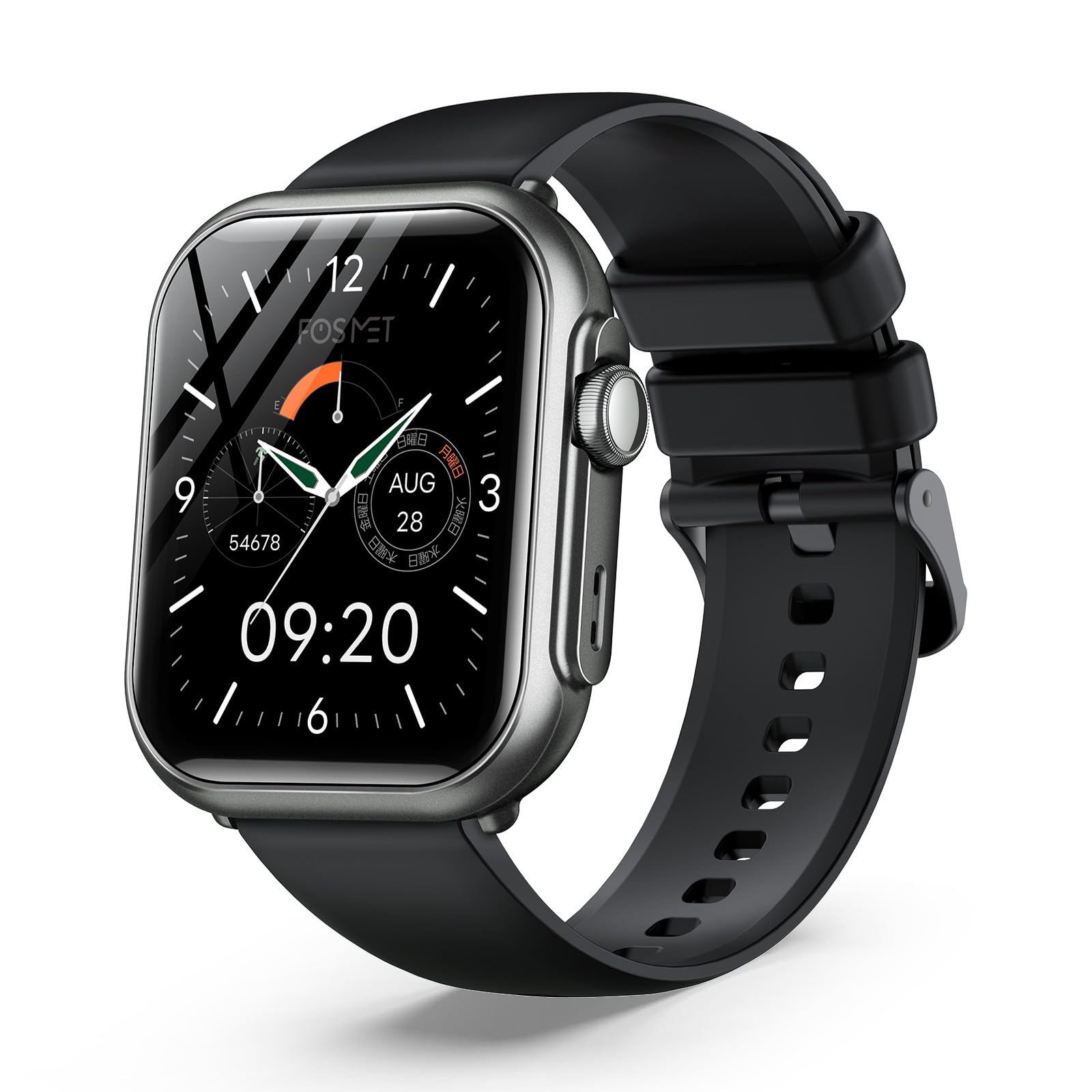FOSMET P1 スマートウォッチ 最大30日間使用 Bluetooth通話…