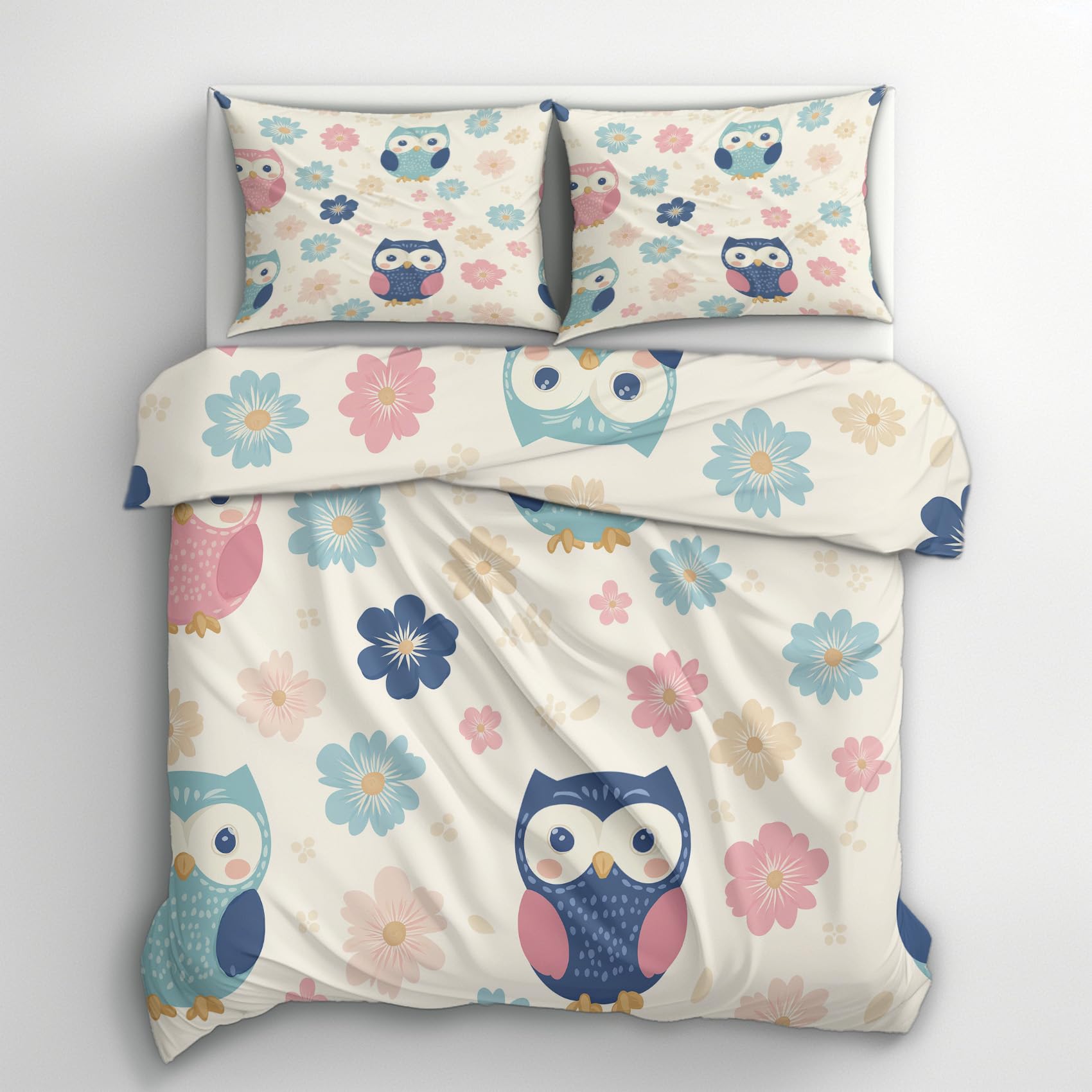 Housse de couette oiseaux 240x260 pour illuminer la decoration de chambre enfant