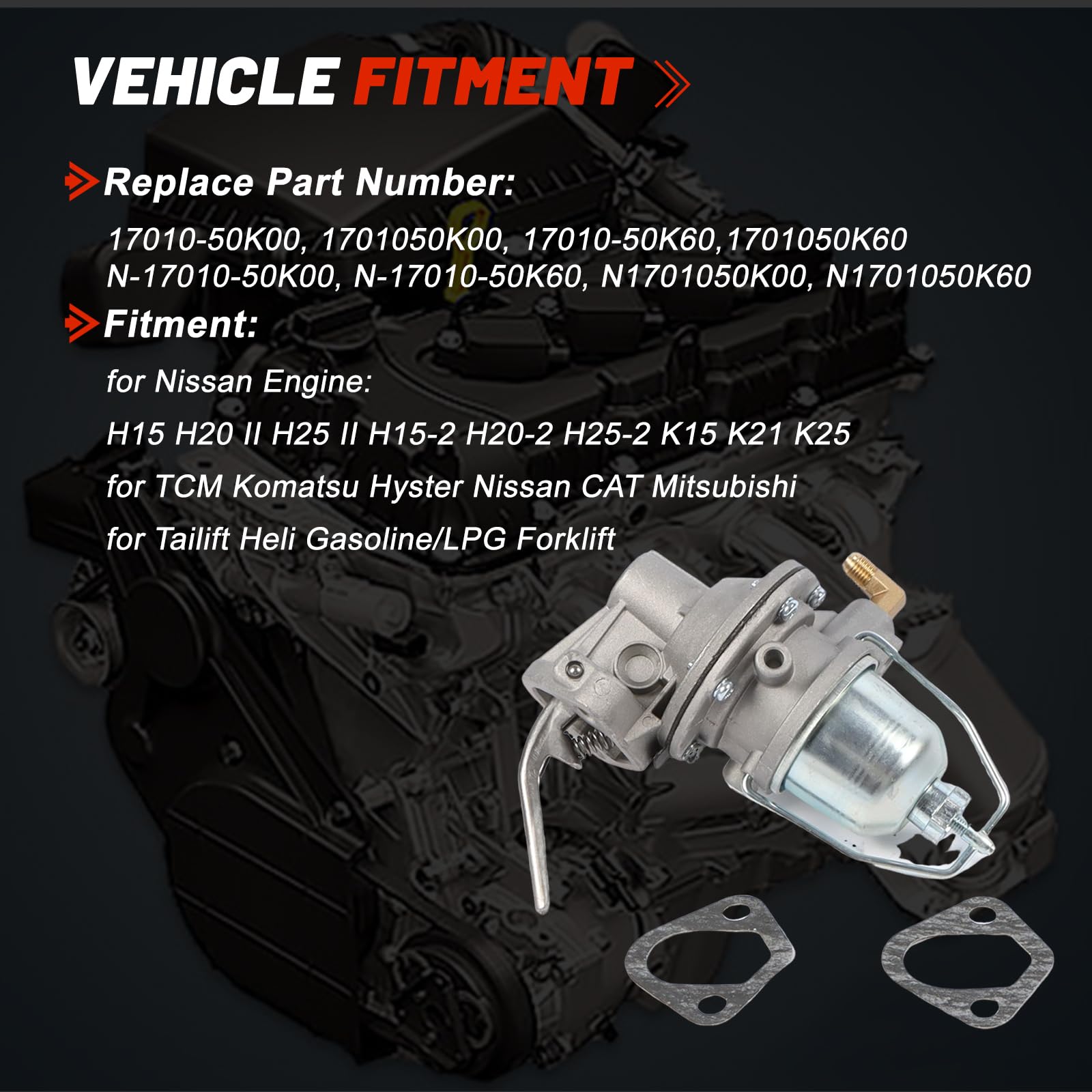 エンビロン5点 Amazon | H15 H20 II H25 II K15 K21 K25 燃料ポンプ ガスケット付き