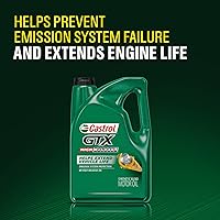 Vista 5 de Castrol Aceite de motor de mezcla sintética GTX High Mileage 10W-40, 5 cuartos de galón, paquete de 2