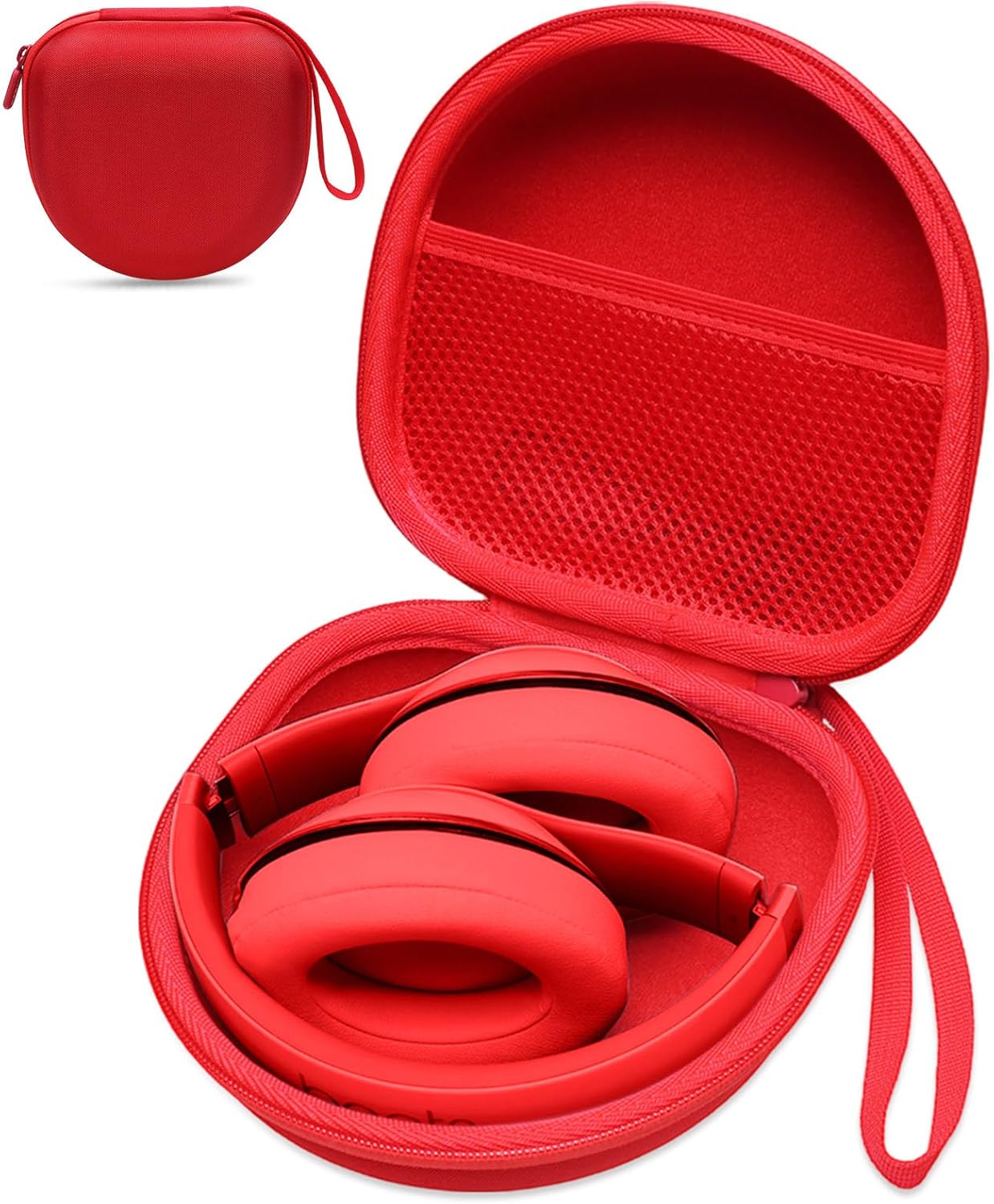 Headphone Case Compatible with BERIBES/TOZO/KVIDIO/Beats/Soundcore Anker/JBL Noise Cancelling Over-Ear Headphones, Red