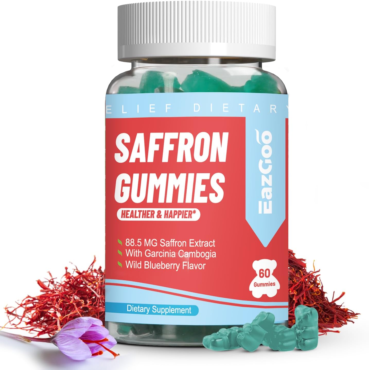 Amazon.com: EAZGOO Saffron Supplements Gummies, Saffron Extract for ...