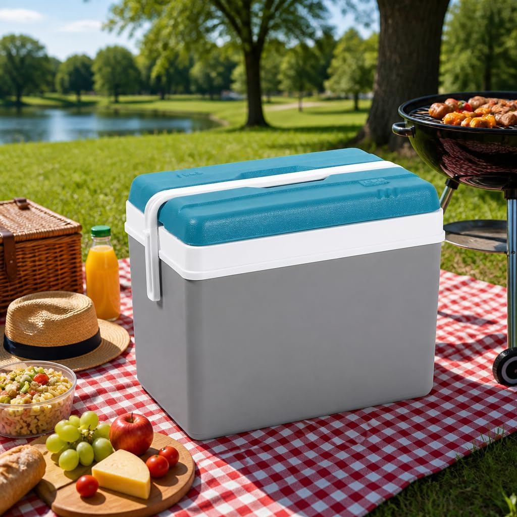 EDA Glacière Isotherme Lot de 2 - Fabriqué en France - Grande Capacité - Plastique Résistant - Design Moderne - Idéale pour Pique‑Niques, Barbecues, Camping Et Utilisation Quotidienne