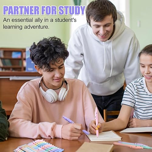 Miniatura 5 de Bolígrafos de gel, juego de 12 bolígrafos de punta fina de 0,5 mm, estéticos, de secado rápido, sin manchas, escritura suave, agarre cómodo, lindos