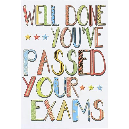 Exams Congratulations Card - Passed Exams Card - Well Done on Exams ...
