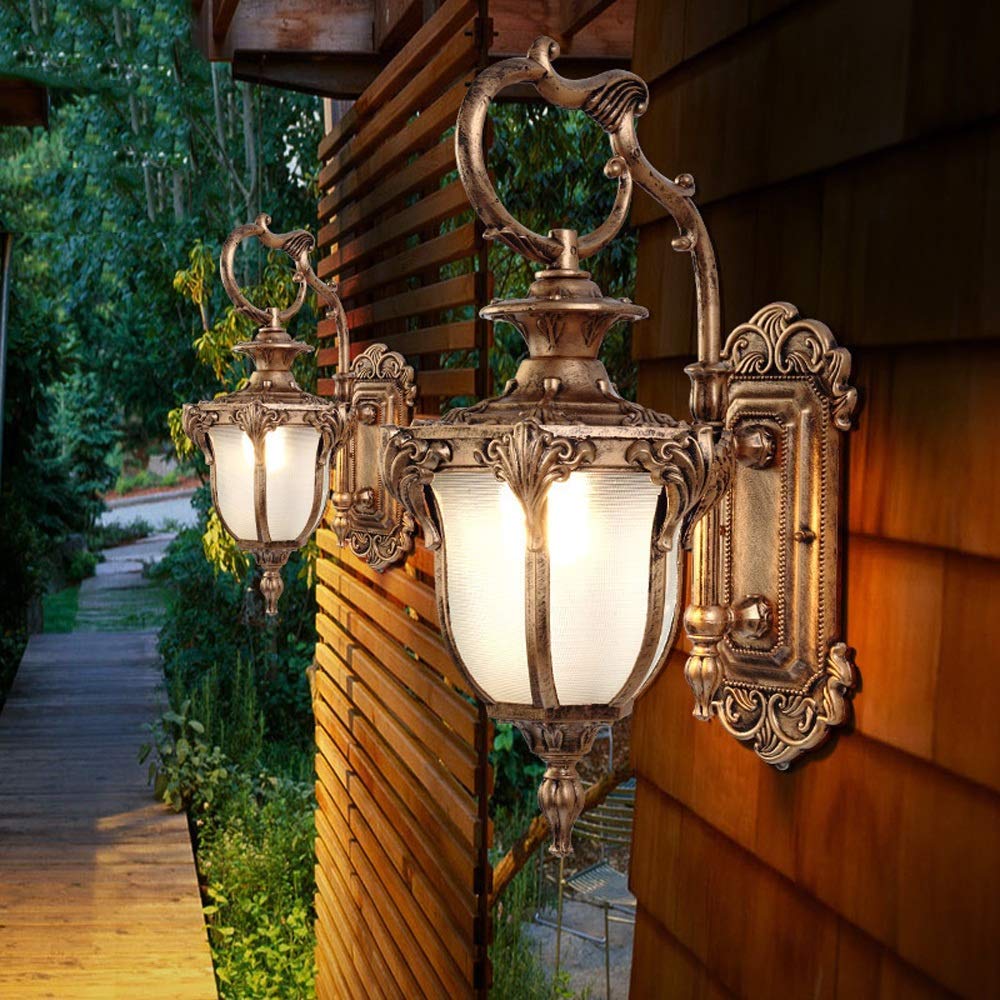 Dimmable Portable Crystal Wall Lamp Mirror Front Light Outdoor Wall Lighting American-Style Villa Garden Lighting Wall Sconces E27 Indoor and Outdoor Exterior Wall Lighting Corridor Gateway Wall Lante