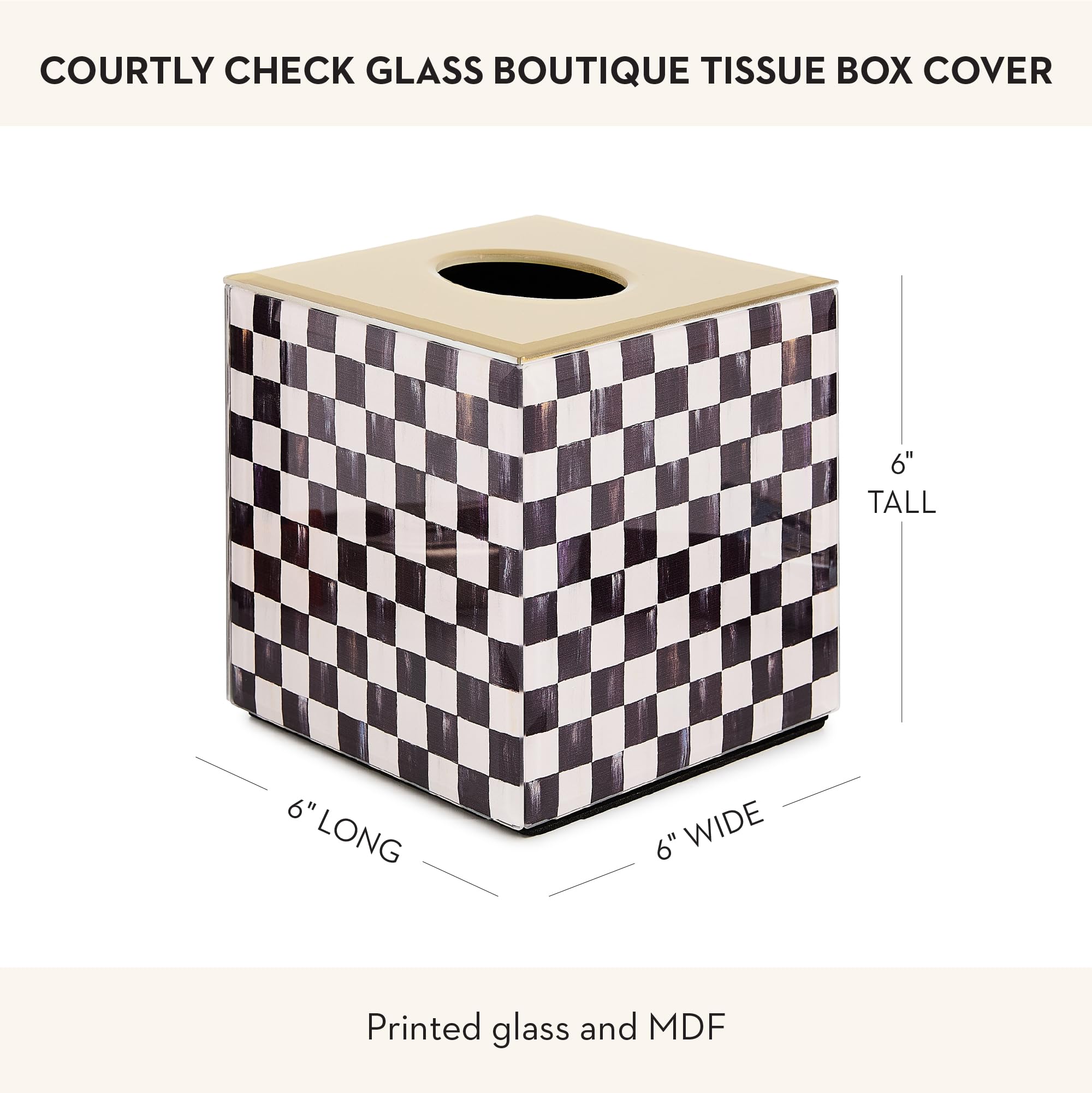 Amazon.com: MACKENZIE-CHILDS Glass Tissue-Box Cover, Boutique