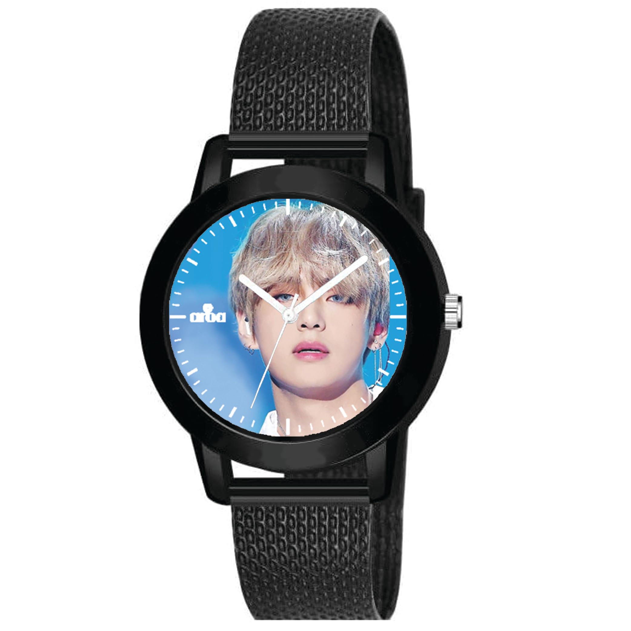 AROA Watch for Womens with BTS Kim Taehyung Model :955 in Black Metal Type Rubber Analog Watch Blue Dial for Women Stylish Watch for Girls (B0CFHD49S4) Amazon Price History, Amazon Price Tracker