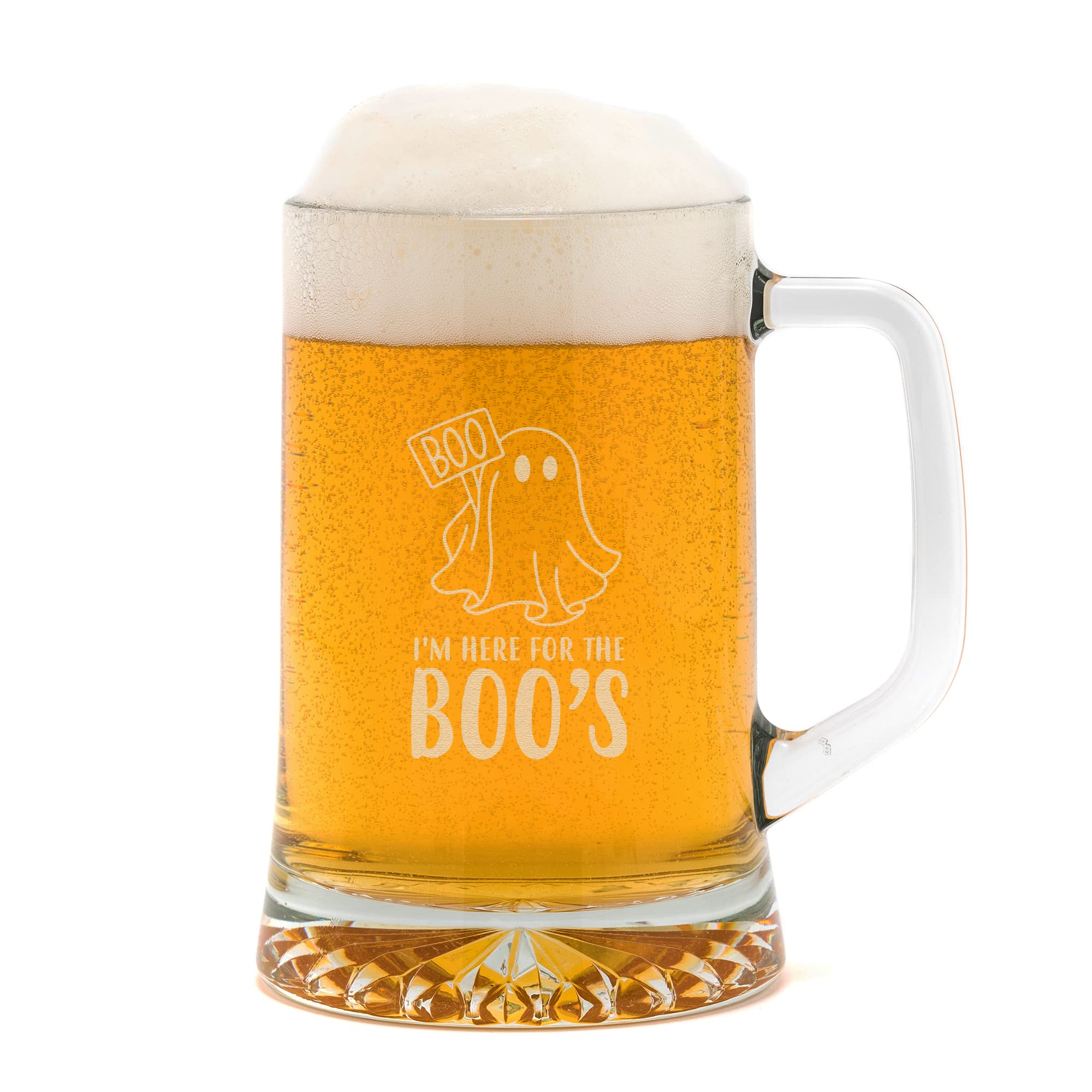 ‘I’m Here for The Boo’s’ Halloween Glasses - Ghost Beer Glass - Gift for Halloween Lovers - Halloween Kitchen Decor
