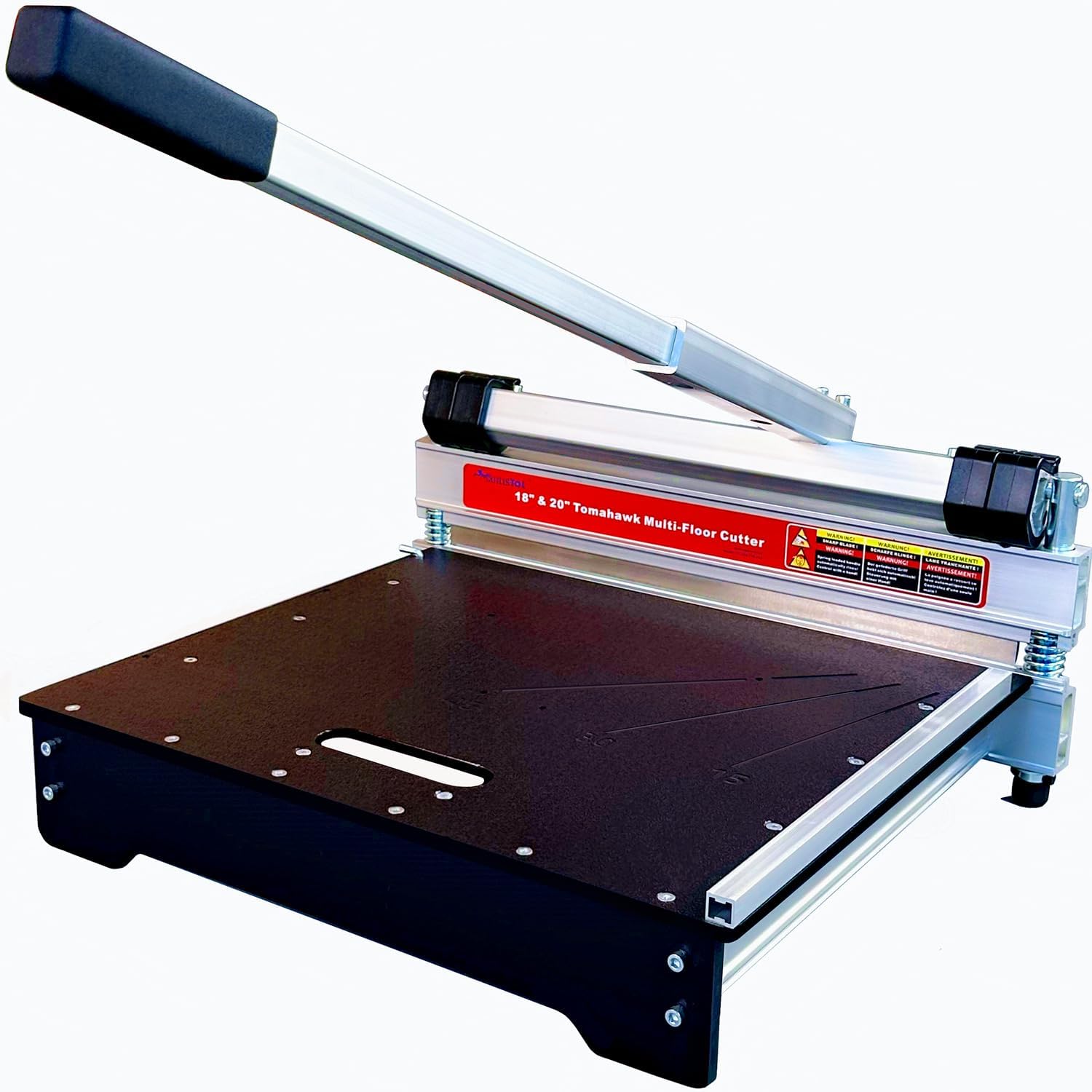 20" Pro Max laminater & Rigid core Vinyl Floor Cutter, Cuts up to 20" Wide and 11/16" (17mm) Thick; How About The Demo? Full cuts Engineered Hardwood;