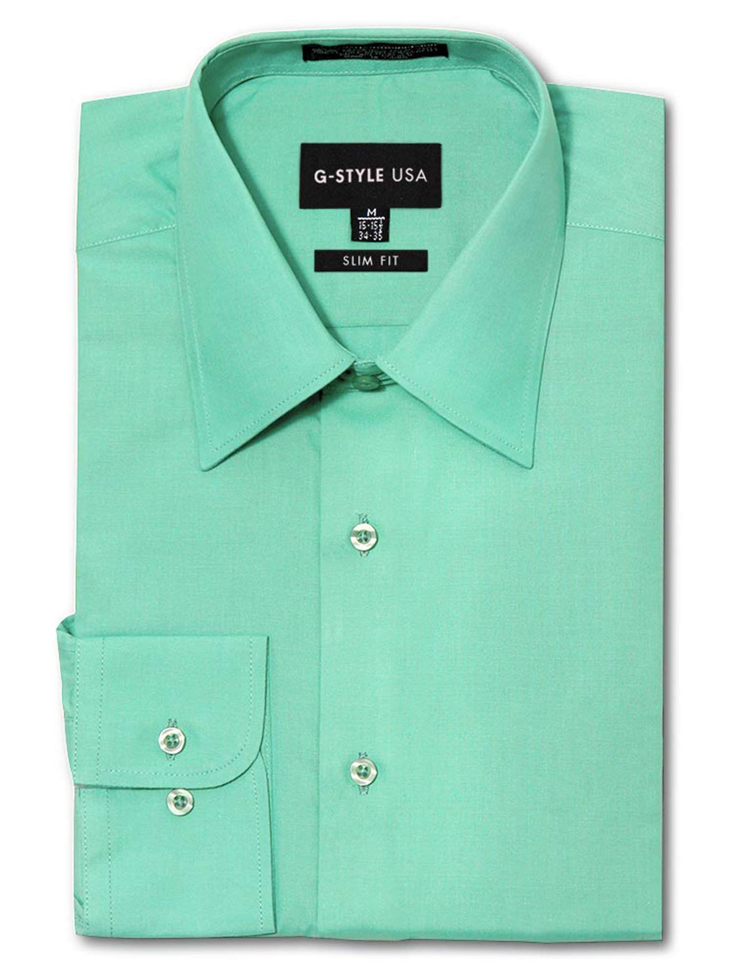 G-Style USAMen's Slim Fit Long Sleeve Dress Shirt