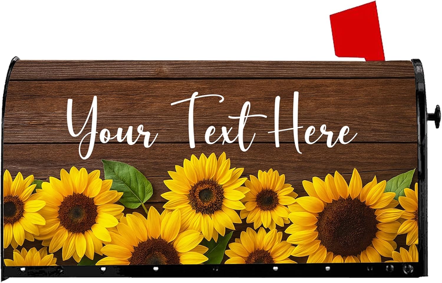 Personalize Custom Mailbox Cover, Customized Mailbox Wraps Flowers Wreath Address Numbers, Personalized Mail Box Magnet Decor Post Letter Box Covers Standard Size for Outside Garden Yard