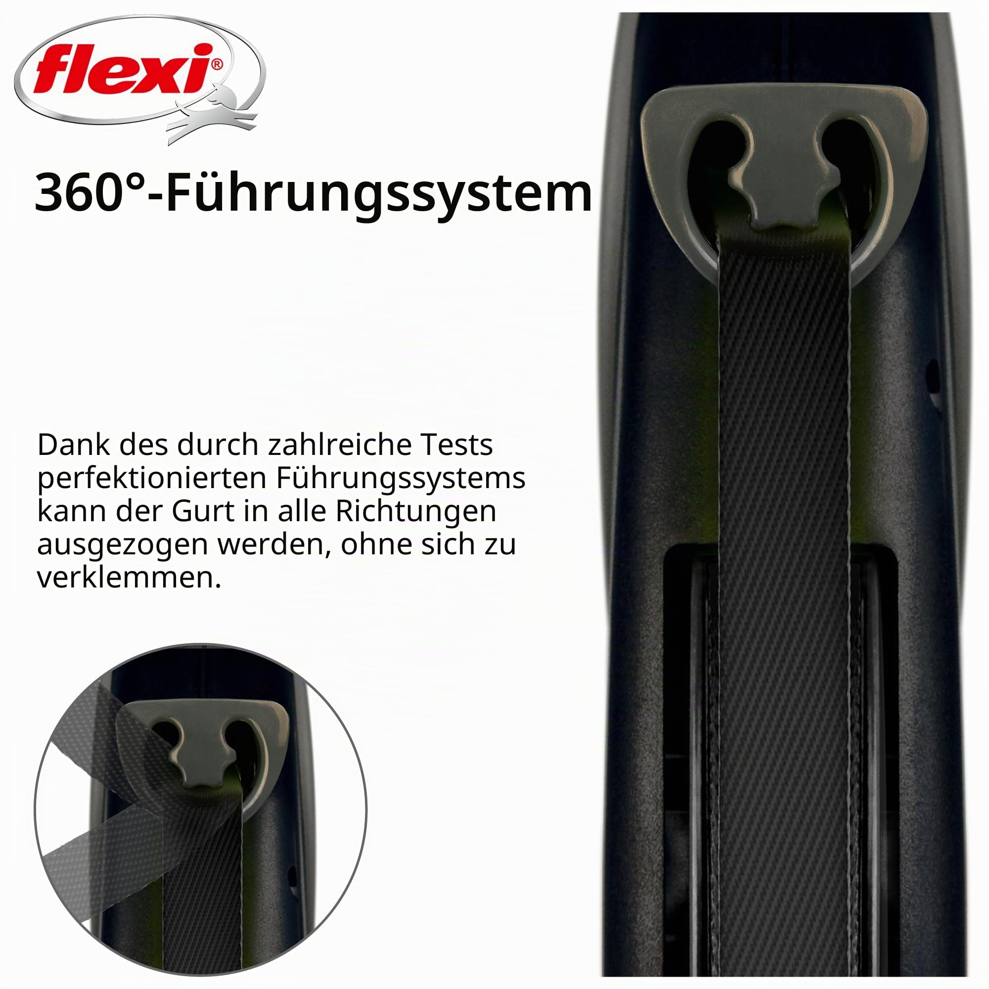 Flexi, Giant Plus 8 m ausziehbare Hundeleine, Starke und robuste Hunde bis zu 50 kg, neonfarbenes Band mit erhöhter Sichtbarkeit, Robustes und ergonomisches Bremssystem –L – 8 m – 50 kg