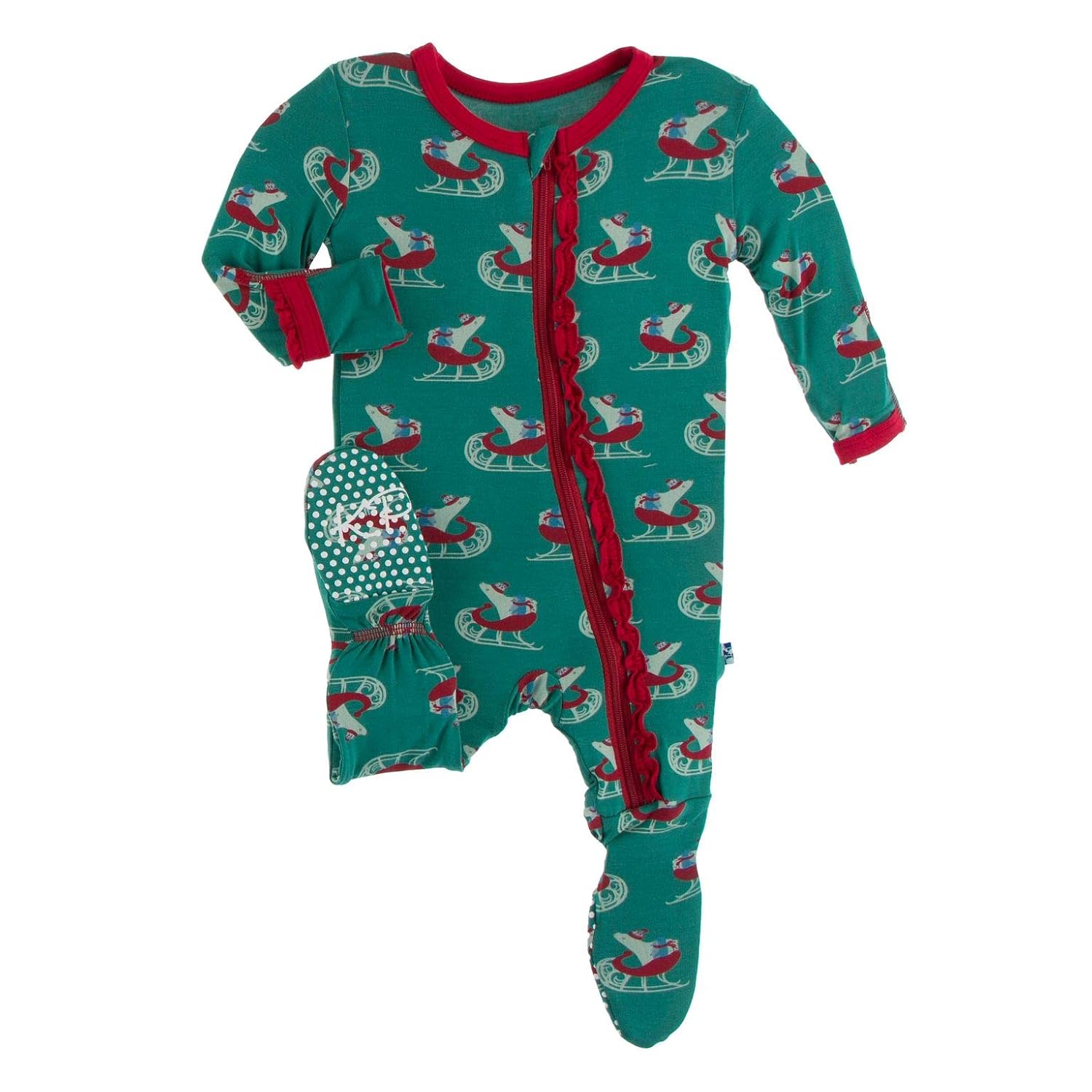 KicKee Pants Print Muffin Ruffle Footie with Zipper, Soft Sleepwear, One-Piece Girl Clothes - Review, Price and Buying Guide