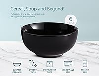 Vista 7 de KooK Tazones de sopa, cuenco para cereales, cerámica, cuencos para cocina, microondas, lavavajillas y congelador, platos de porcelana para pasta