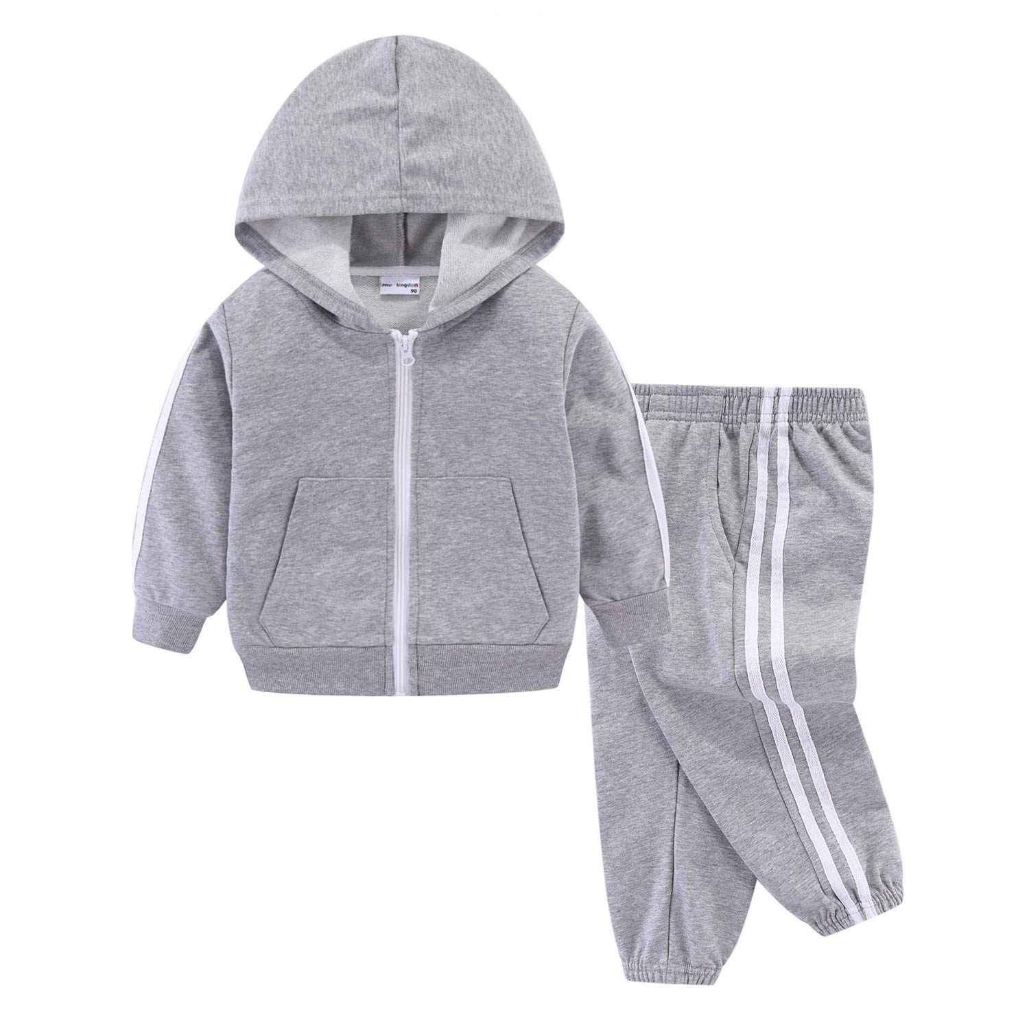 Mud Kingdom Little Boys Hooded Jogger Set Long Sleeve Casual Outfits Outerwear