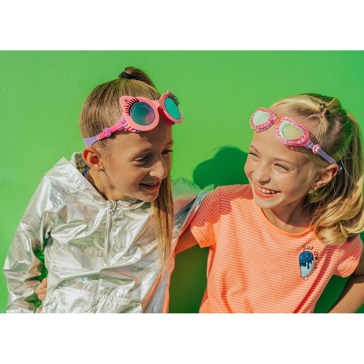 Bling2O - PAWDRY Hepburn Pink n' Boots, Gafas de natación Infantiles. Más 6 años