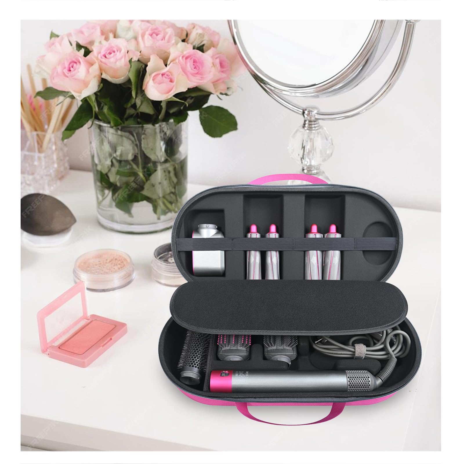 RLSOCO Etui do Dyson Airwrap i.d. Multi-Styler and Dryer HS08 Różowy