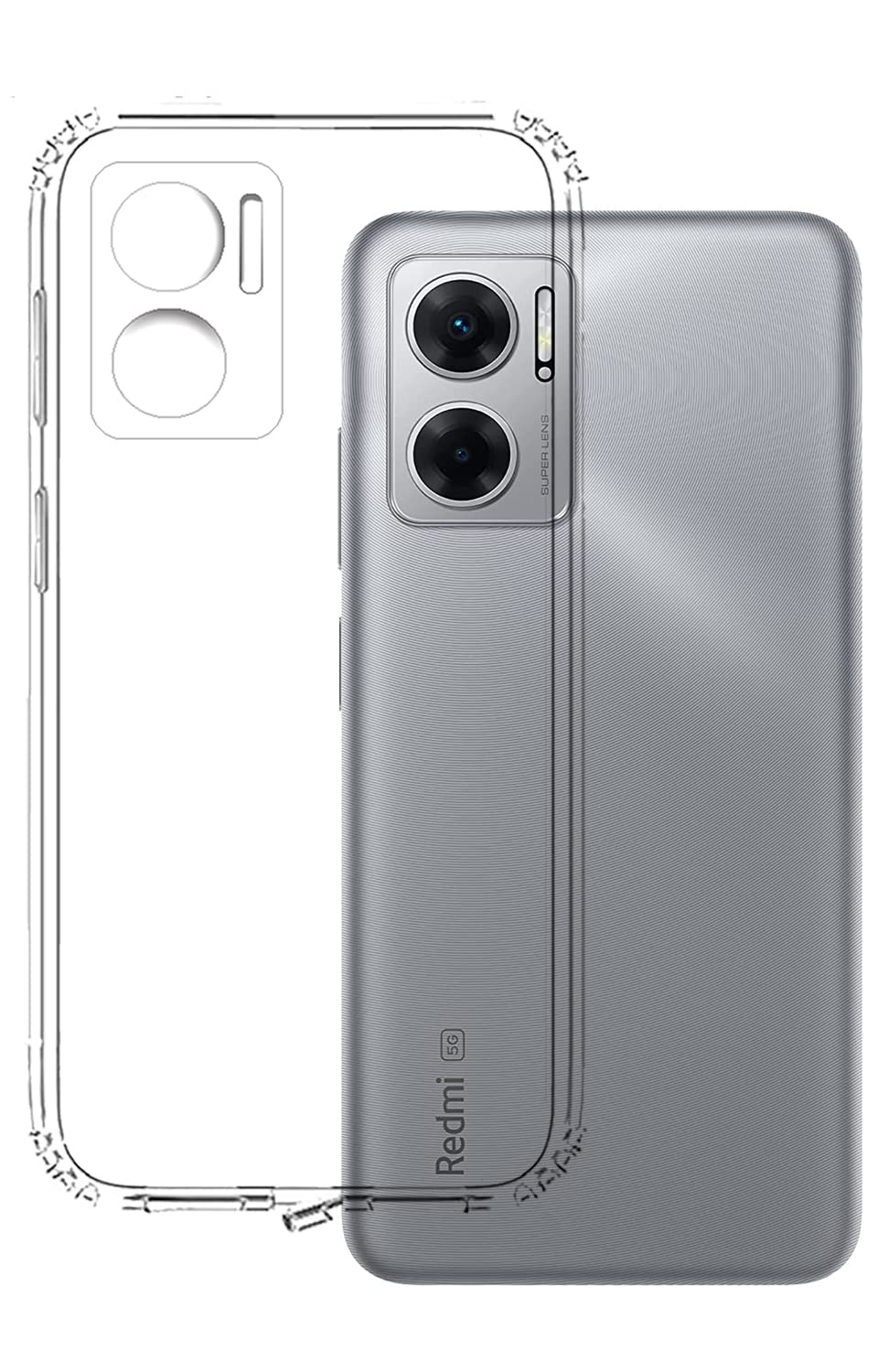Tough Lee Back Cover Case for Mi Redmi 11 Prime 5G - Transparent, Soft Flexible TPU, Shockproof, Camera Bump Protection (B0BNPVPQGT) Amazon Price History, Amazon Price Tracker