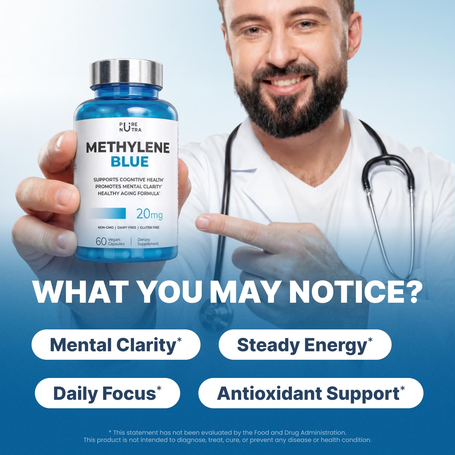 Ultimate Methylene Blue Capsules, USP Grade, 20mg Per Serving, 60 Capsules — Amazon image 2
