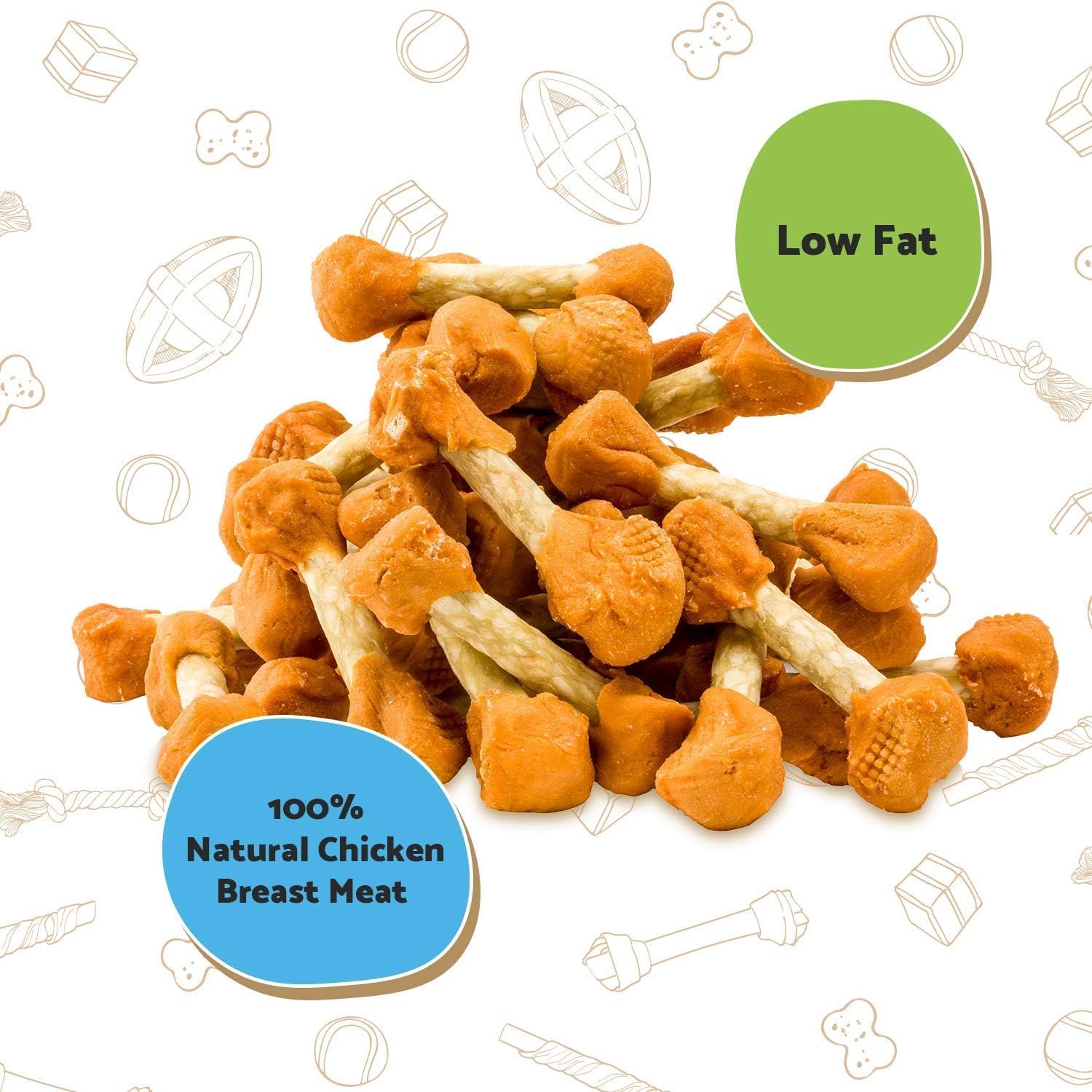 Good Boy, Chewy Chicken Dumbbells, Dog Treats, Made With 100% Natural Chicken Breast Meat, 350 Grams - Image 3