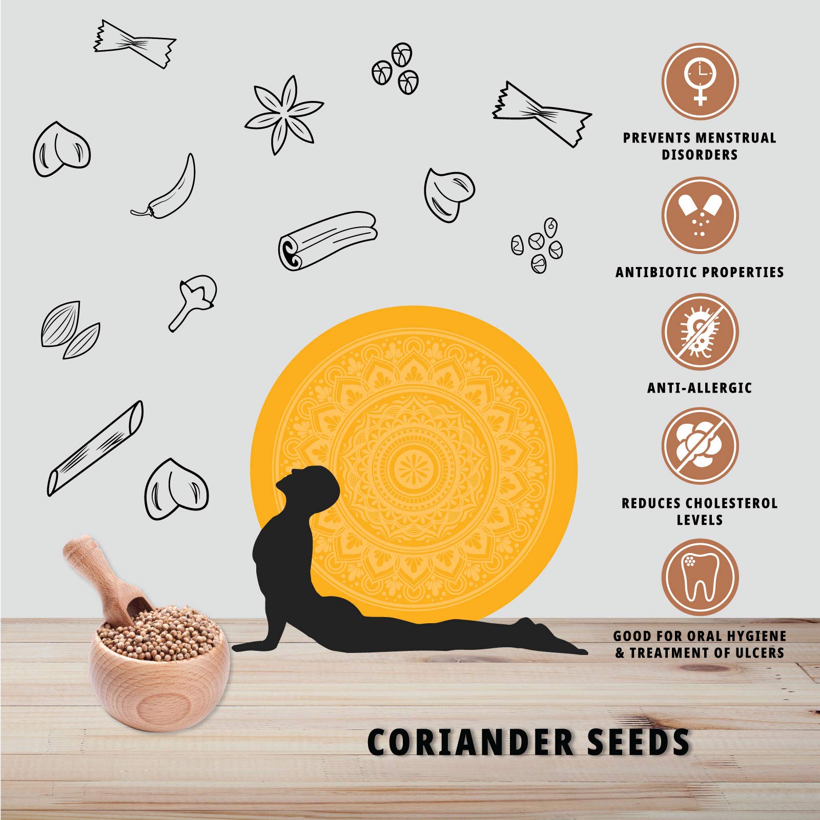 Organature Pure and Natural Coriander Seeds/Whole Dhaniya Seeds Indian Masala Pack of - (600 Grams) - Image 5 thumbnail