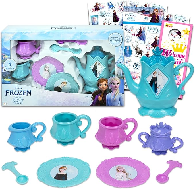 Walt Disney Studio Disney Frozen Tea Party Play Set 8 Piece Tea Set Bundle Frozen