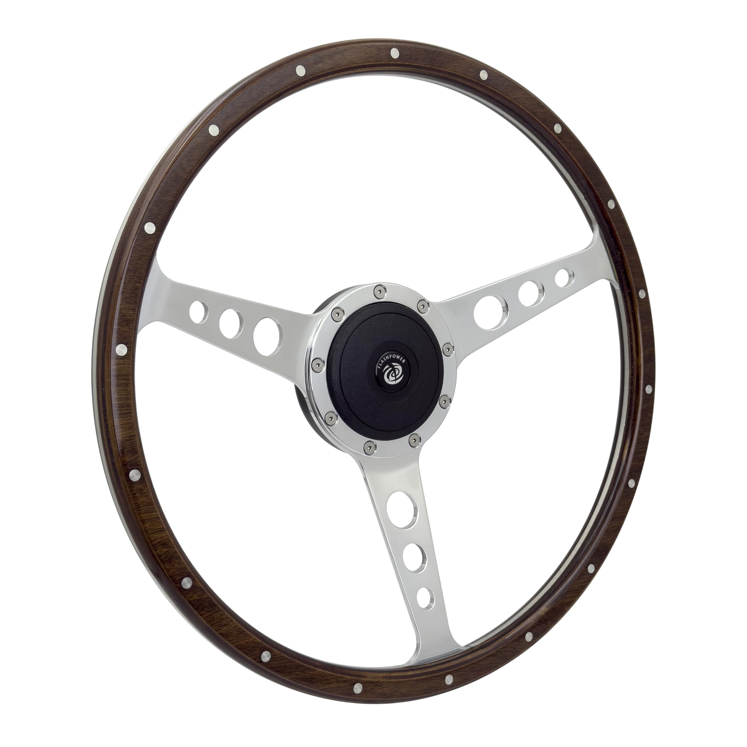 金属製 舵輪 Steering,Weel Amazon.com: Flashpower 16'' Classic 9 Bolt Riveted Wood Steering