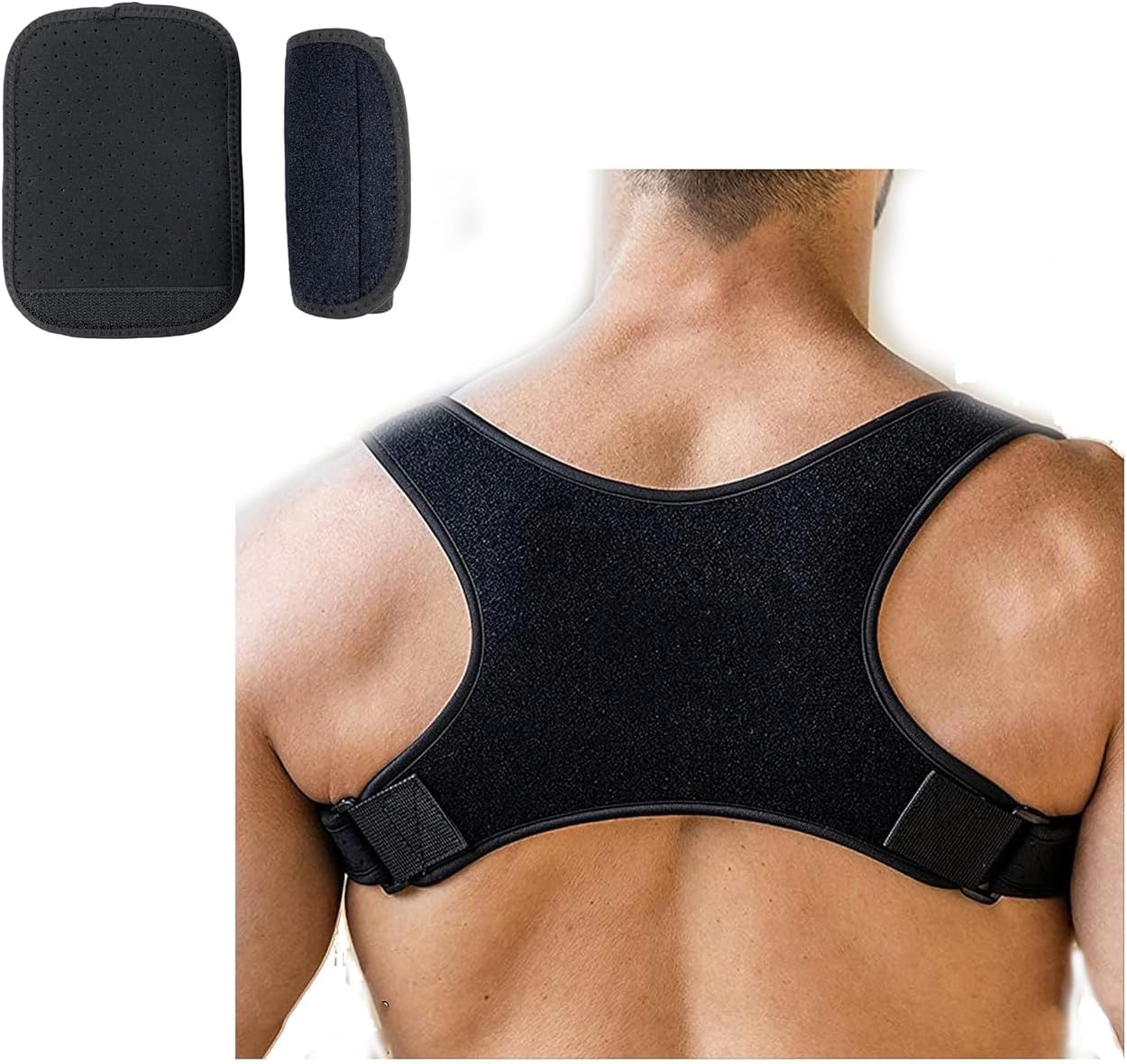 Posture Corrector for Women and Men, Adjustable Brace With Support Bracket for Clavicle Pain Relief. Providing Pain Relief from Neck, Shoulder, and Upper Back Invisible for Hunchback and Scoliosis.