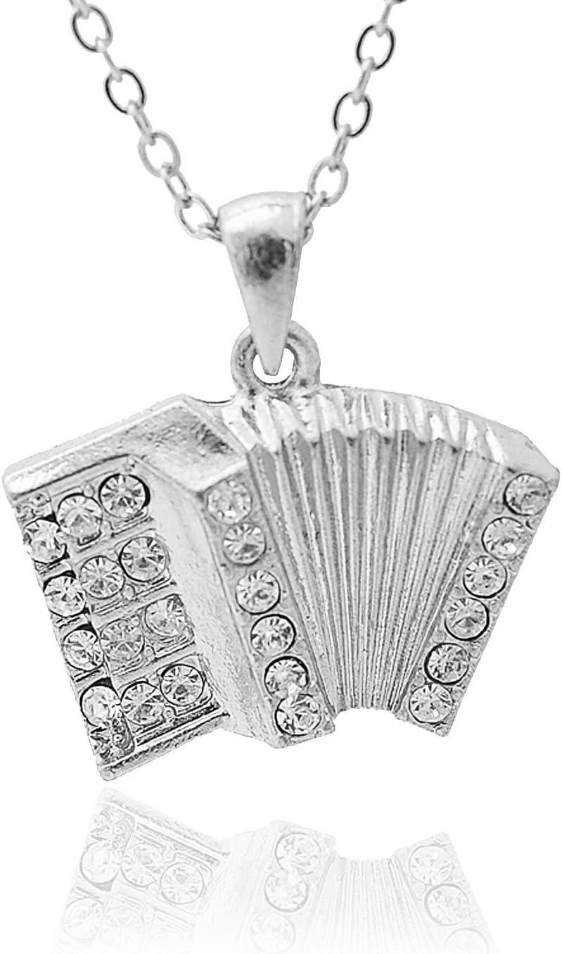 Crystal Accordian Squeezebox Necklace