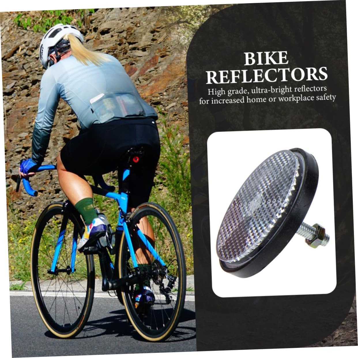 Plastic Bike Reflector Round Reflective Piece Touring Car Lamp Reflector Bike Rear Rack