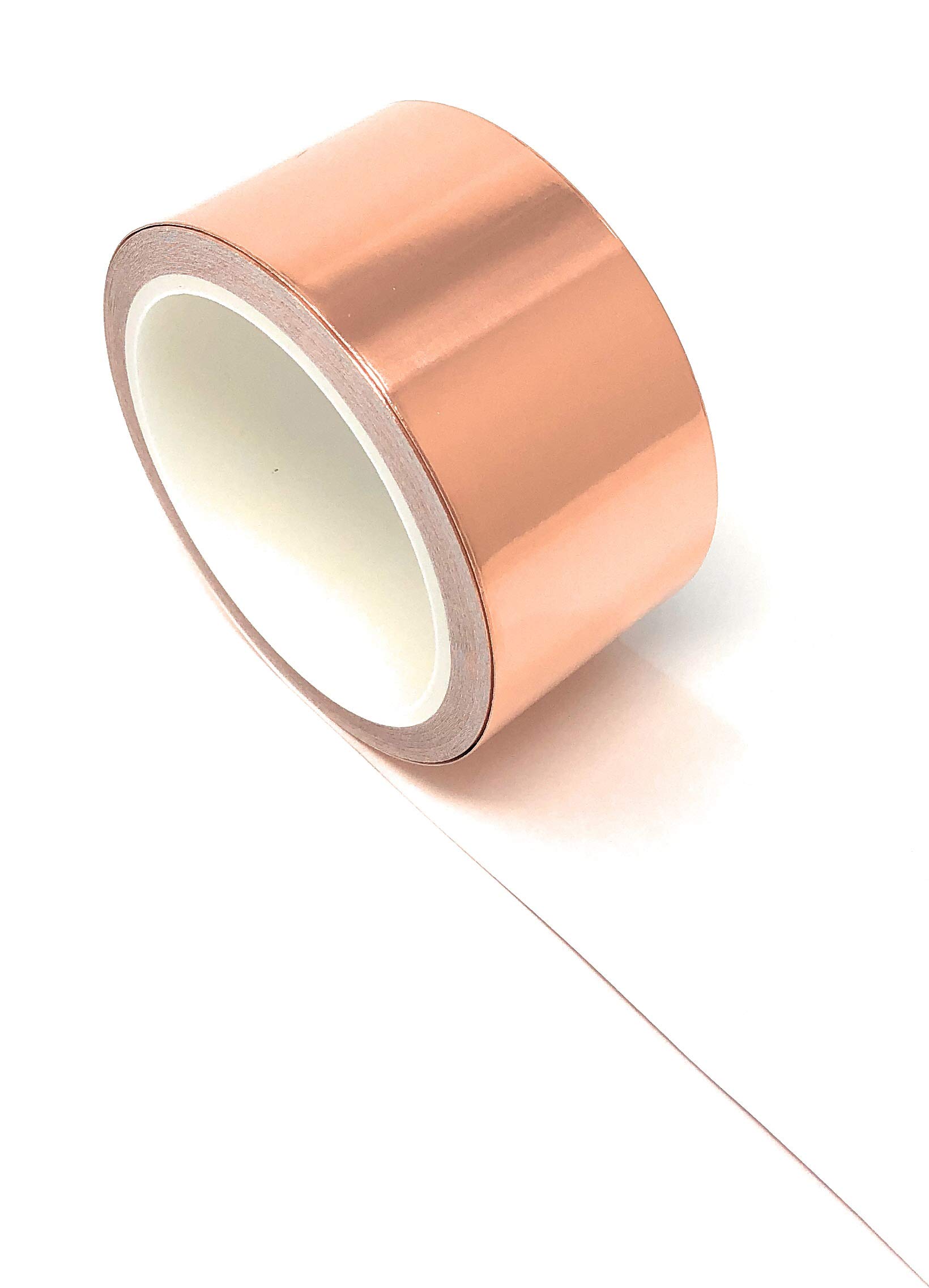 APT, Copper Foil Tape with Conductive Acrylic Adhesive, 2.6 Mil Total Thickness, for Guitar and EMI Shielding, Arts and Crafts, Electrical Repairs, Mulit-Size (2" x 26Ft(8M))
