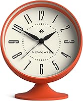 Vista 10 de NEWGATE® Reloj despertador Spheric Diseño retro icónico de cúpula Acabado de goma suave negro Ideal para mesita de noche, escritorio o estante