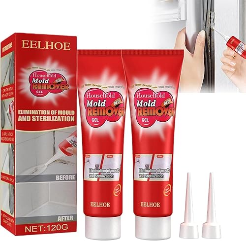 Gel de limpieza eficaz removedor de moho, limpiador doméstico para lavadora, tiras de refrigerador, azulejos de pared, sellador de lechada, limpieza