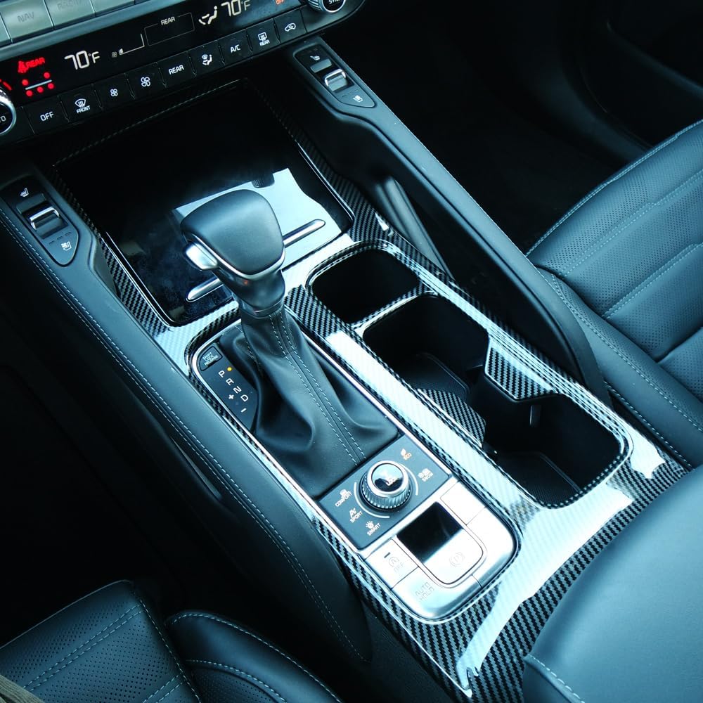YOUTOOCAR Gear Shift Panel Cover Trim Compatible with Kia Telluride 2020-2025 Accessories (Carbon Fiber Pattern)
