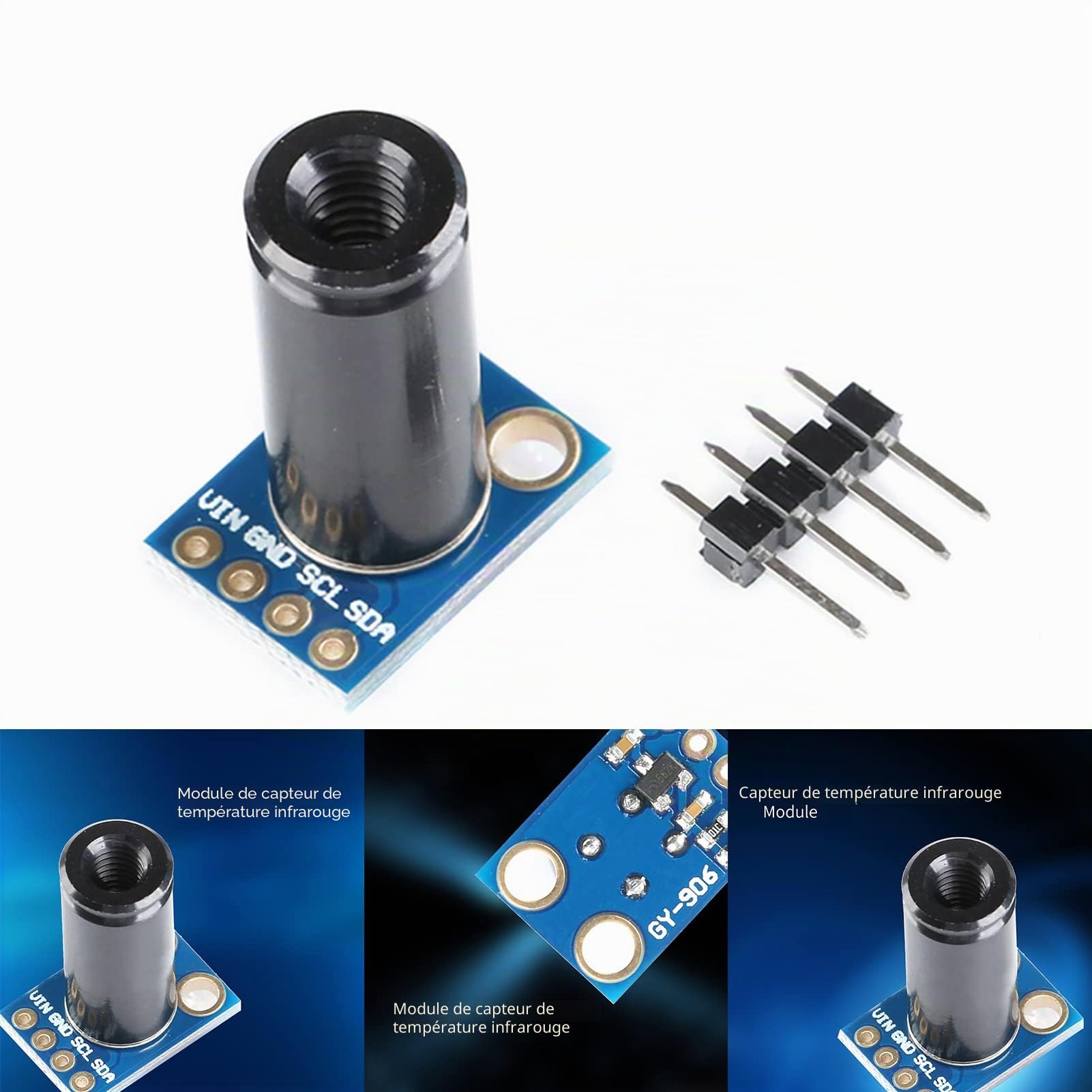 Jadeshay Capteur de température MLX90614-DCI Module de capteur de température Infrarouge Longue Distance Bricolage PCB Composants électroniques