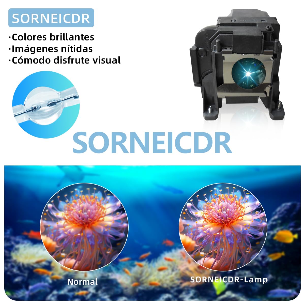 SORNEICDR EL-PLP89 Projector lamp Compatible with Epson EH-TW9300 EH-TW9300W EH-TW7300 EH-TW8300 EH-TW8300W EH-TW7400 H710C H711C H713C H714C H715C - Image 2