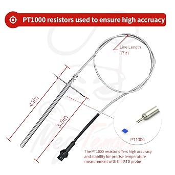 RTD Temperature Sensor Probe for Pit Boss Horizontal Controller
