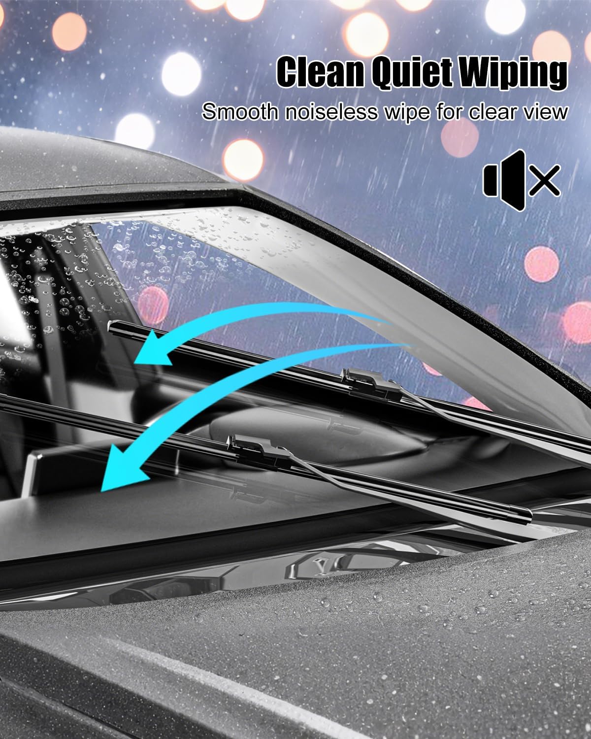 1Pair 32 Inch RV Windshield Wiper Blade for 9mm＆12mm J-Hook Arms, Heavy Duty Saddle Mount Wiper Blade for Class A Motorhomes Bus with 2 Rubber Refills＆2 Rubber Strips Replacement