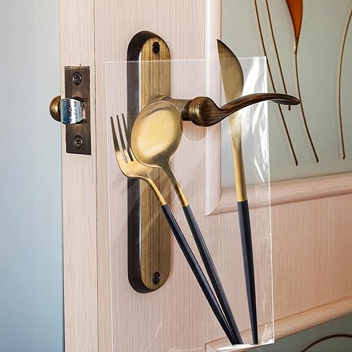 Miniatura 6 de 1000 bolsas transparentes para colgar puertas de 6 x 12 pulgadas, bolsas de periódico impermeables de plástico a granel, folletos, avisos,