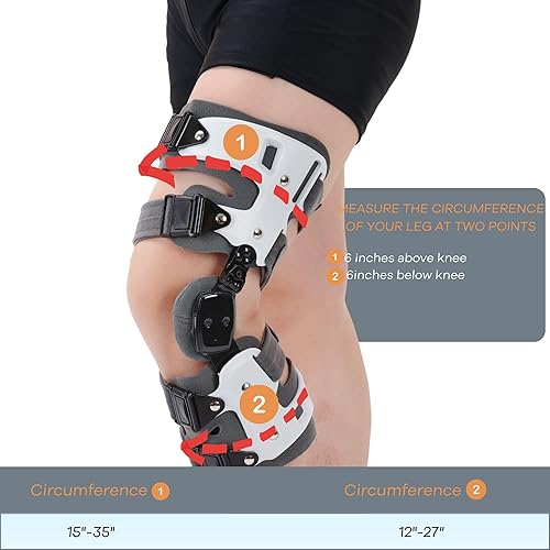 Miniatura 2 de Rodillera OA Unloader Rodillera, OA Rodillera OA Descargador de Artrosis Medial o Lateral Soporte de Rodilla para Artritis Dolor Hueso en Hueso